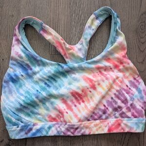 Athleta Multicolor Tie-Dye Racerback Sports Bra